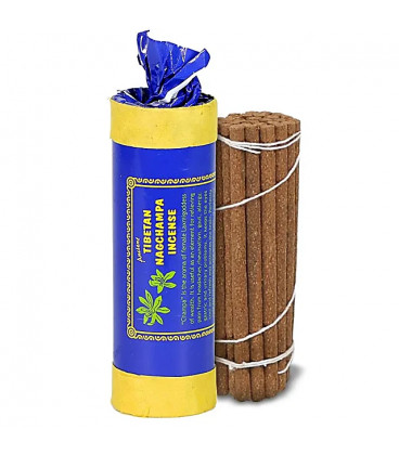 Tybetańskie kadzidło Nag Champa z podstawką 30 szt patyczków 35 g