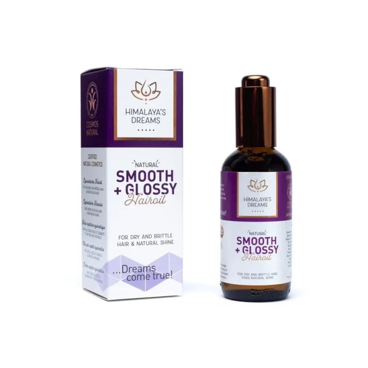 Olejek do włosów ajurwedyjski Smooth + Glossy (wygładzająco nabłyszczający) Himalaya's Dreams 100ml