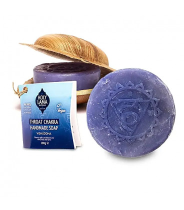 Mydło Throat 5 Chakra w liściu palmowym 100g Holy Lama Naturals