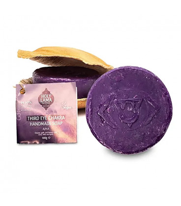 Mydło Third Eye 6 Chakra w liściu palmowym 100g Holy Lama Naturals
