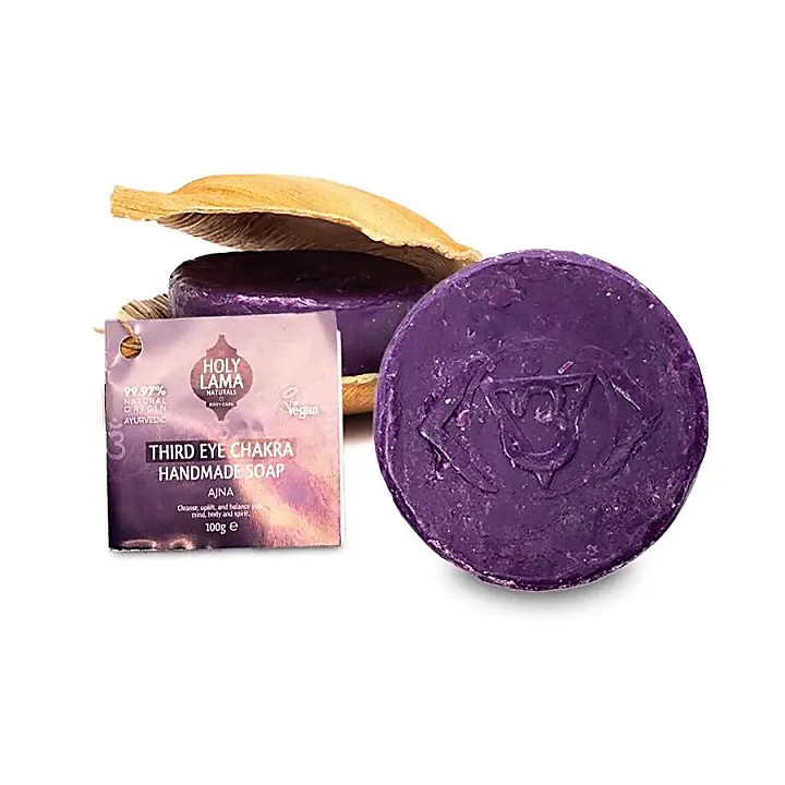 Mydło Third Eye 6 Chakra w liściu palmowym 100g Holy Lama Naturals