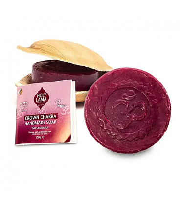 Mydło Crown 7 Chakra w liściu palmowym 100g Holy Lama Naturals
