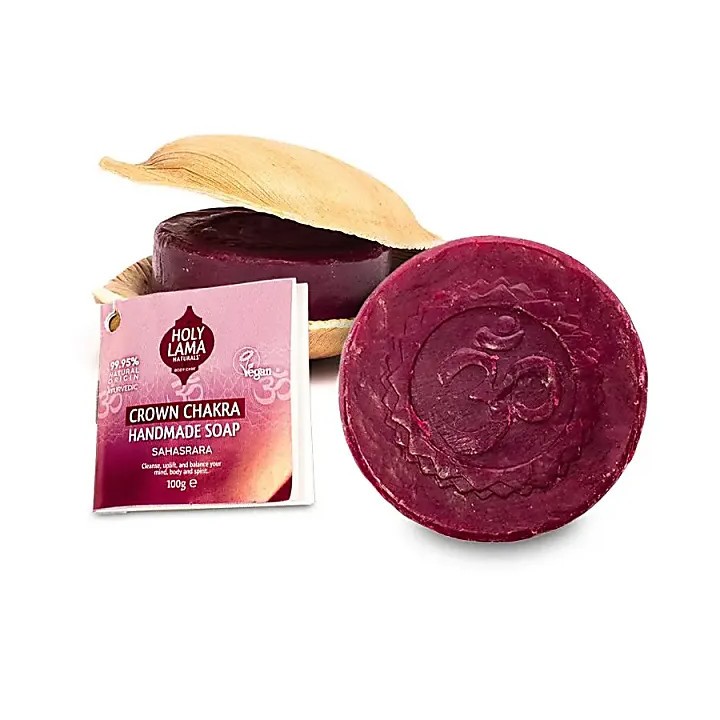 Mydło Crown 7 Chakra w liściu palmowym 100g Holy Lama Naturals