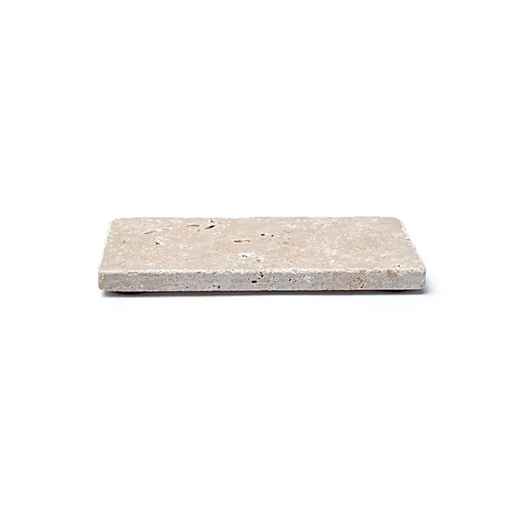 Mydelniczka lub świecznik z trawertynu w kolorze beżowym– 15x7,5x1cm - 245g