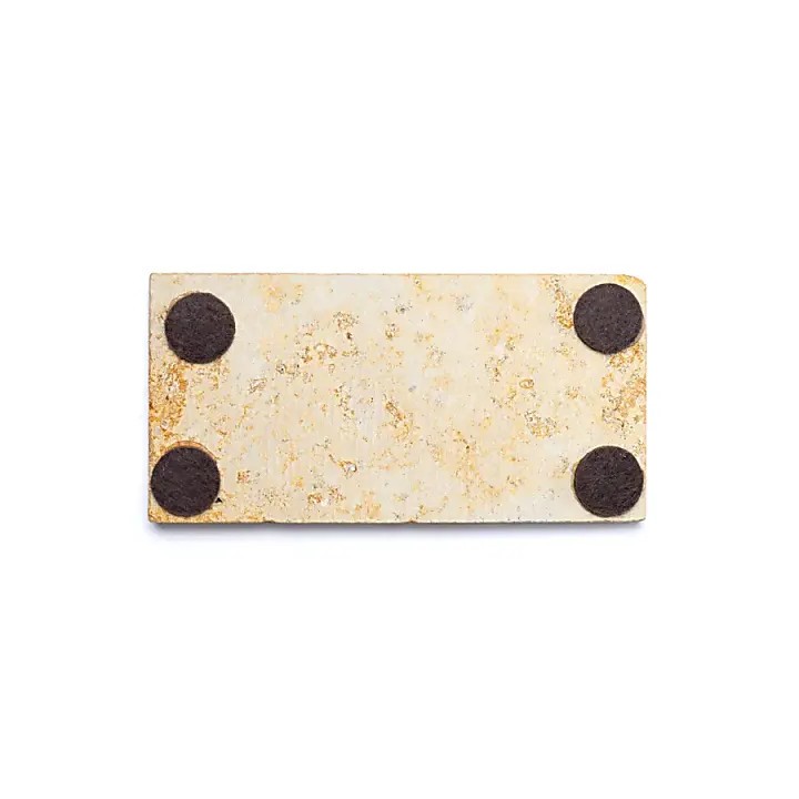 Mydelniczka lub świecznik z trawertynu w kolorze złotym – 15x7,5x1cm - 245g