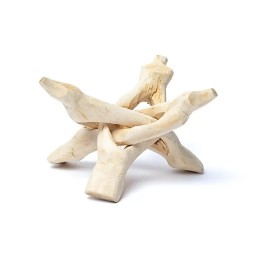 Drewniany trójkątny stojak do muszli białej szałwii kuli orgonitów 10 cm