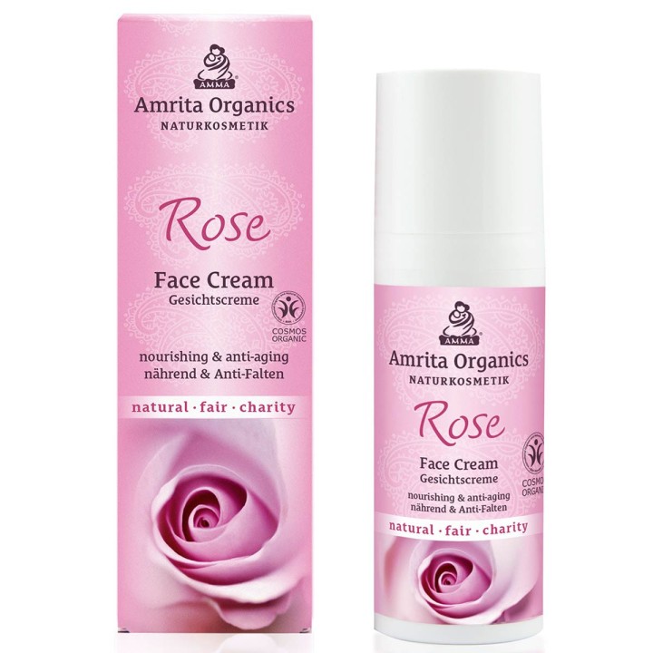 Face Cream Rose Amrita Organics, 50 ml (50 ml)