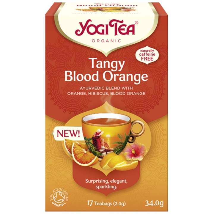 TANGY BLOOD ORANGE Orzeźwiająca czerwona pomarańcza BIO YOGI TEA 17x2,0 g