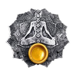 6 x 7 chakra incense holders gray 9cm