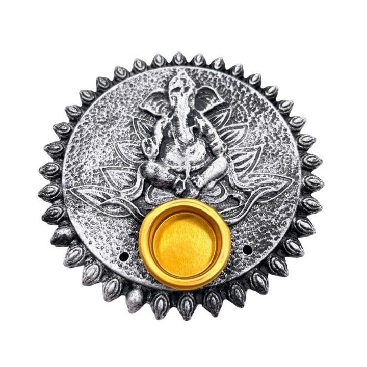 6 x Gray Ganesh incense holders 9cm