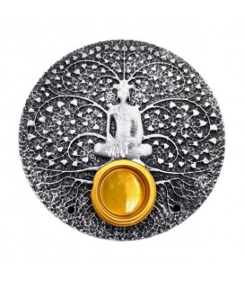 6 x Gray meditation incense holders 9cm