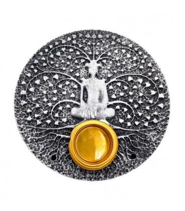 6 x Gray meditation incense holders 9cm
