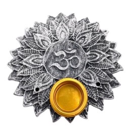 6 x Gray om incense holders 9cm