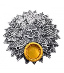 6 x Gray om incense holders 9cm