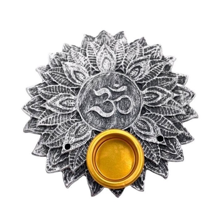 6 x Gray om incense holders 9cm