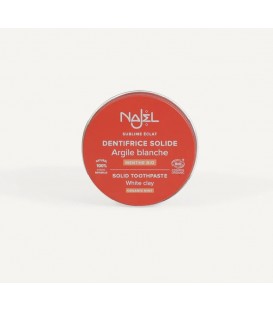 Solid toothpaste with white clay Najel