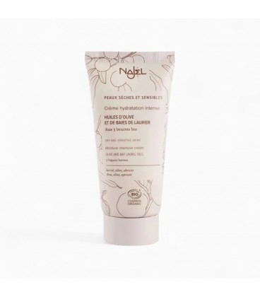 Face cream - moisture intensive - dry and sensitive skin - 1.7 fl.oz NAJELOO + BLO + 3 buttersCosmos Organic certif.