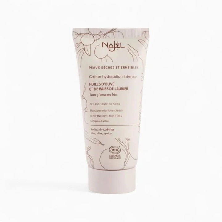 Face cream - moisture intensive - dry and sensitive skin - 1.7 fl.oz NAJELOO + BLO + 3 buttersCosmos Organic certif.