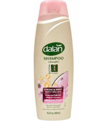 DALAN SHAMPOO 450ml STRONG&SHINY Szampon do Włosów z Biotyną i Kreatyną WZMACNIAJACY DALAN 450 ml - zdjęcie główne produktu