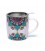 Kubek z zaparzaczem Mandala – turkusowy, ok. 400 ml (Bone China)