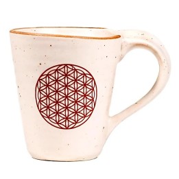 Ceramiczny kubek do herbaty i kawy Kwiat Życia, 350 ml