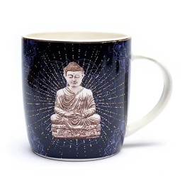 Kubek do herbaty z zaparzaczem Buddha, niebieski, ok. 400 ml