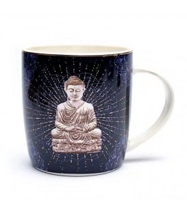 Kubek do herbaty z zaparzaczem Buddha, niebieski, ok. 400 ml