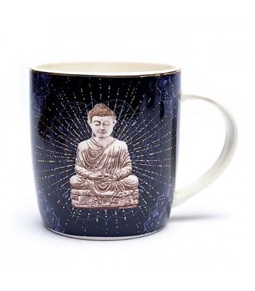 Kubek do herbaty z zaparzaczem Buddha, niebieski, ok. 400 ml