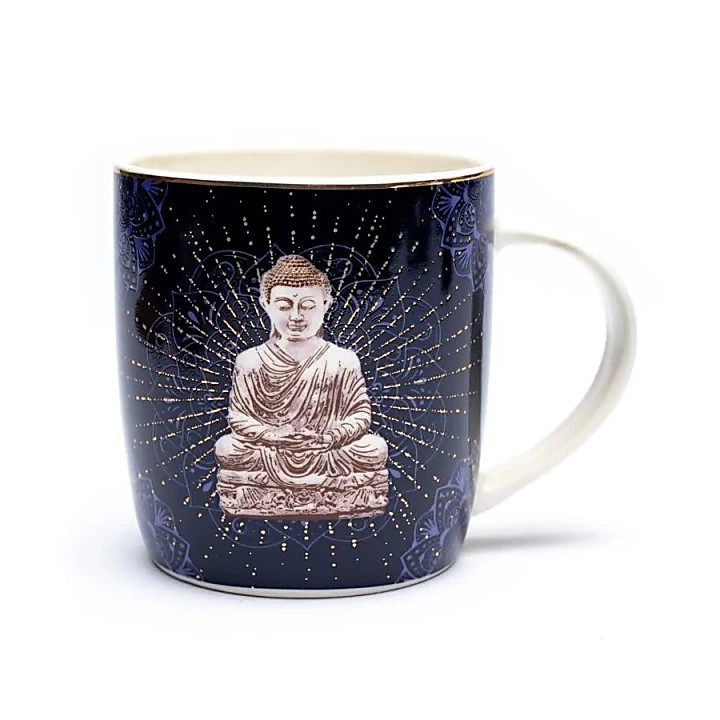 Kubek do herbaty z zaparzaczem Buddha, niebieski, ok. 400 ml