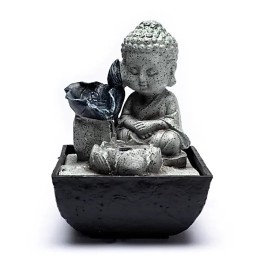 Fontanna dekoracyjna Mały Budda, 14×14×21,5 cm