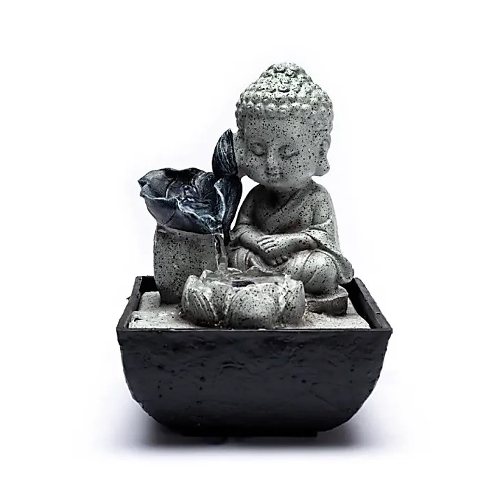 Fontanna dekoracyjna Mały Budda, 14×14×21,5 cm