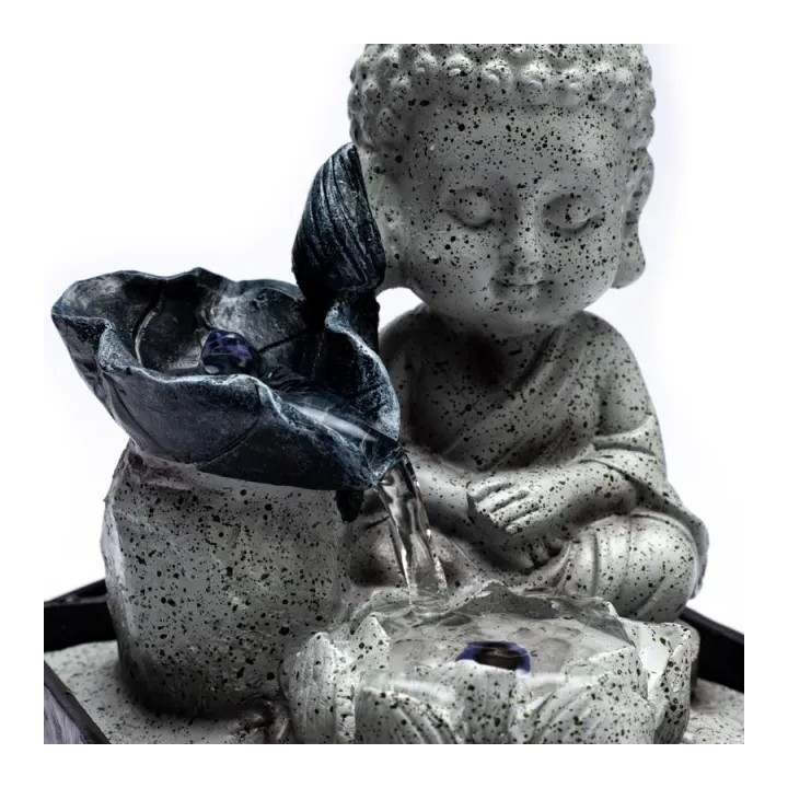 Fontanna dekoracyjna Mały Budda, 14×14×21,5 cm