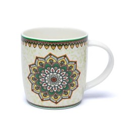 Kubek z zaparzaczem Mandala, zielony ±400 ml