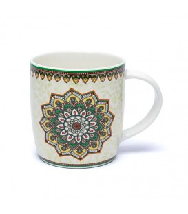 Kubek z zaparzaczem Mandala, zielony ±400 ml