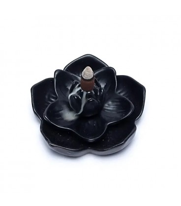 Palnik do kadzideł backflow – kwiat lotosu, 12,7 × 12,7 × 5,8 cm