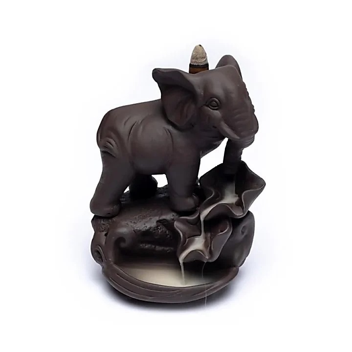 Kadzielnica backflow – Słoń 12×9×17 cm
