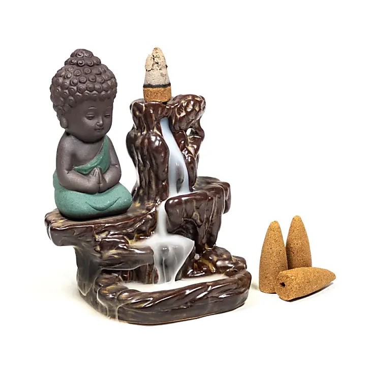 Kominek na kadzidełka backflow Little Buddha 12×9×7 cm