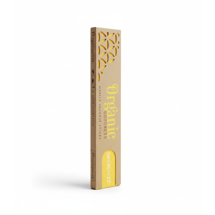 Kadzidła Masala w patyczkach - zapach SANDALWOOD, 15 g. Organic Goodness