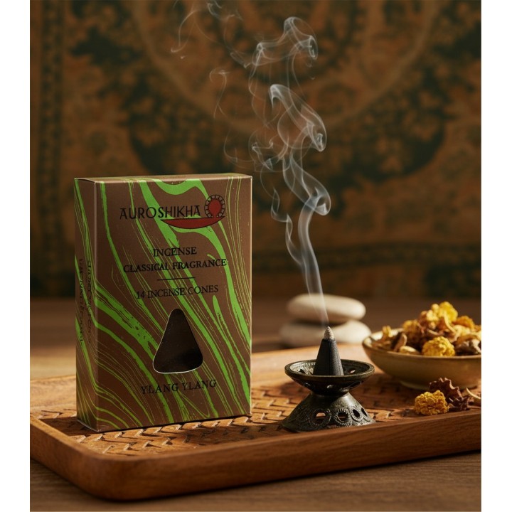 Kadzidła w stożkach zapach Ylang Ylang 14 stożków Auroshikha - zdjęcie produktu