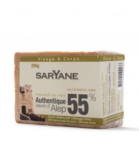 Tradycyjne mydło Aleppo 190g 55% oleju laurowego 45% oliwy z oliwek Saryane