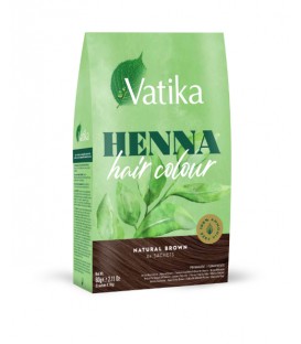 Henna do włosów Vatika Hair Color Natural Brown Brąz 60g Dabur - zdjęcie produktu