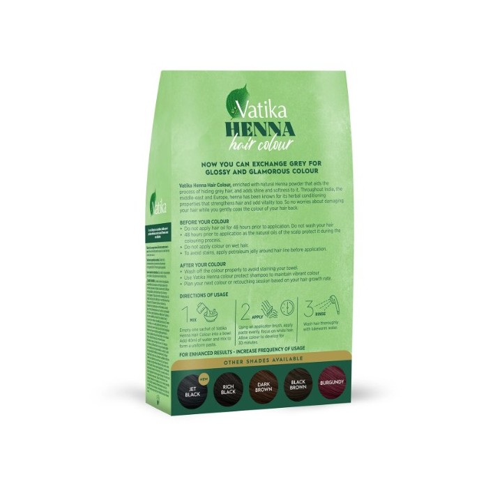Henna do włosów Vatika Hair Color Natural Brown Brąz 60g Dabur - zdjęcie produktu