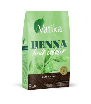 Henna do włosów Vatika Hair Color Dark Brown Ciemny Brąz 60g Dabur - zdjęcie główne produktu