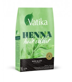 Henna do włosów Vatika Hair Color Natural Black Głęboka Czerń 60g Dabur