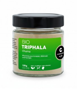EKO Triphala Churna 120g Cosmoveda (nowe szklane opakowanie) - zdjęcie produktu