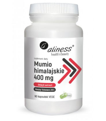 Mumio himalajskie (Shilajit extract) 400mg  x 90 Vege caps. Aliness - zdjęcie główne produktu