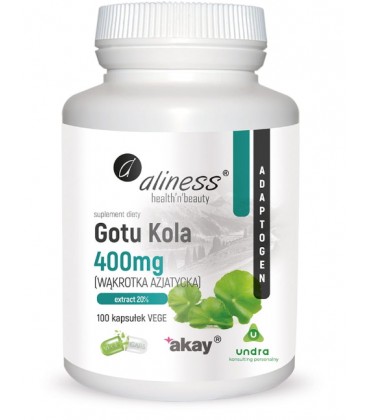 Gotu Kola Wąkrotka Azjatycka 400 Mg 100 Vege Kaps CENTELLA ASIATICA CAPS - zdjęcie główne produktu