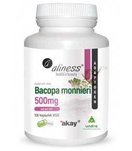 Bacopa Monnieri extract 50%, 500 mg x 100 Vege caps. Aliness