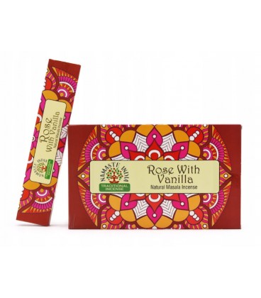 Namaste Mandala Masala Kadzidełka Róża Wanilia INCENSE ROSE WITH VANILLA - zdjęcie główne produktu