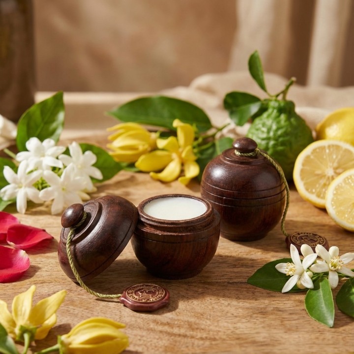 Perfumy w szkatułce z drzewa różanego Aphrodesia 6g Song of India - zdjęcie produktu